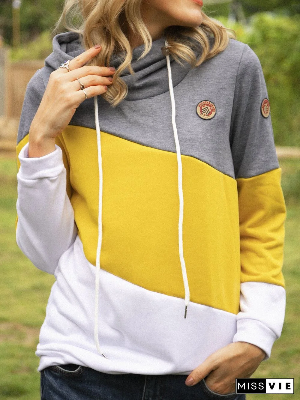 Yellow Hoodie Long Sleeve Sweatshirts