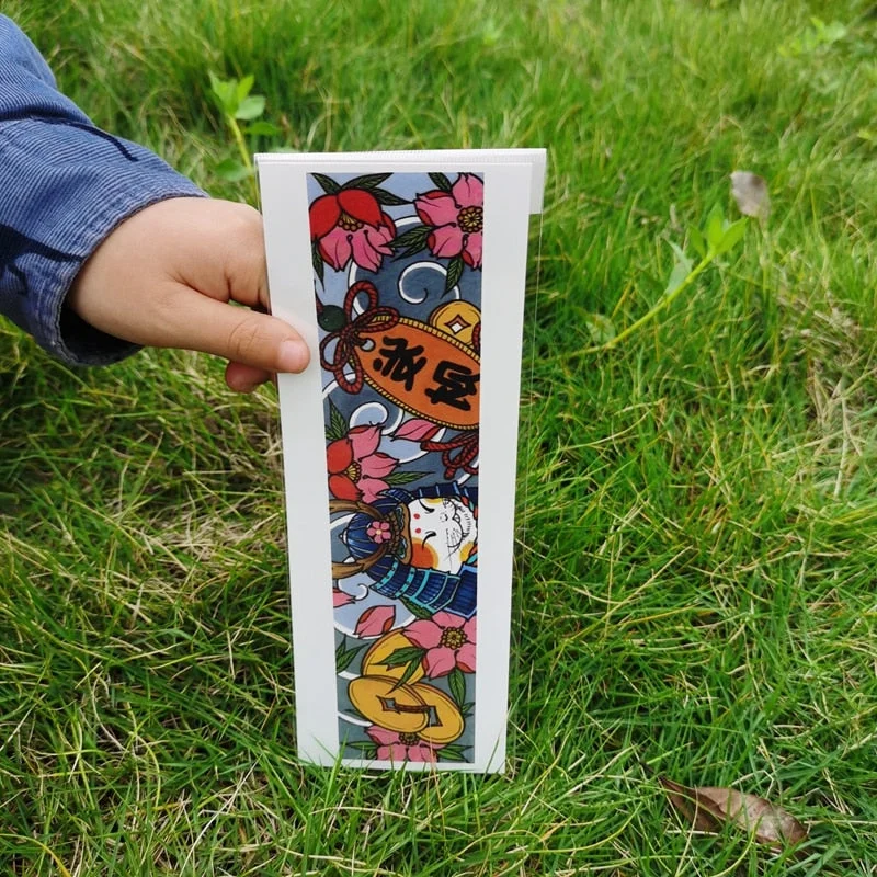 Waterproof Flower Arm Temporary Tattoo Sticker Chinese Wind Arm Ring Wave Art Dec Fake Tattoo Men Women Foot Ring Tattoo Sticker