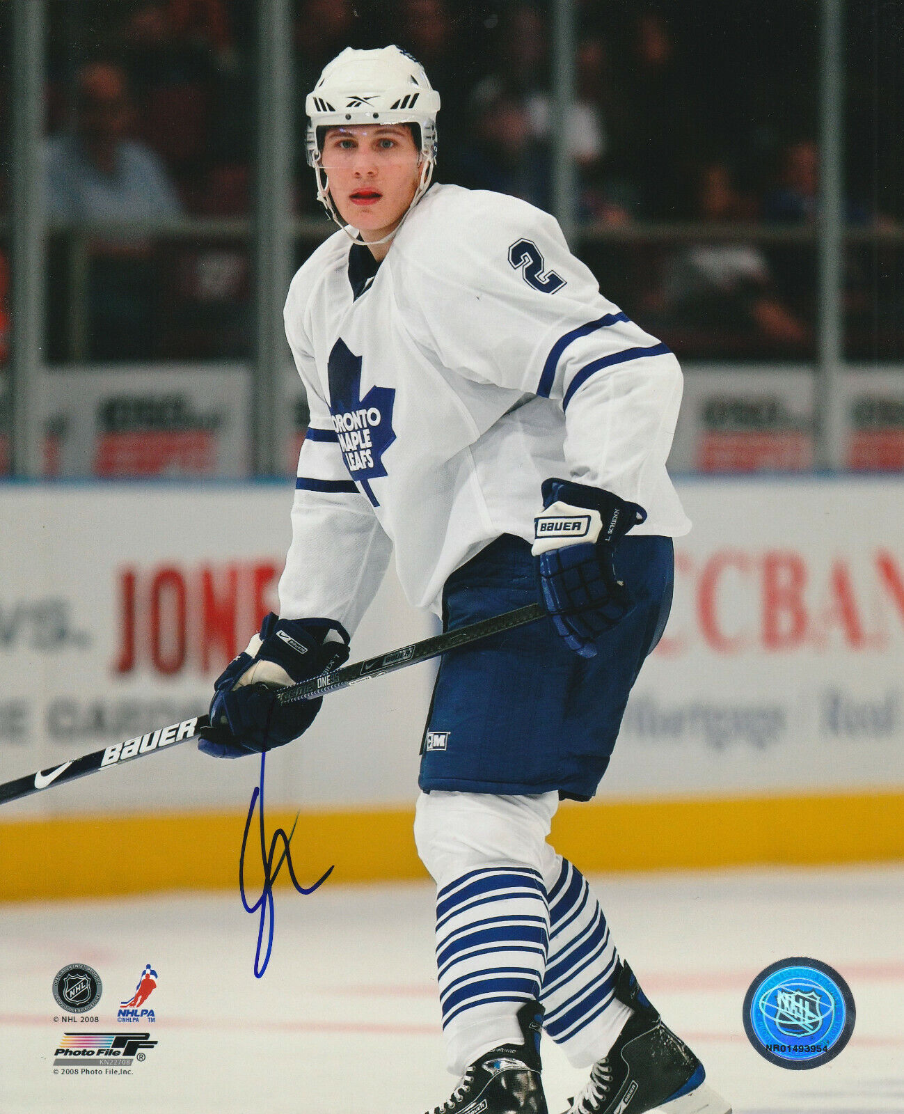 LUKE SCHENN SIGNED TORONTO MAPLE LEAFS 8x10 Photo Poster painting #2 Autograph