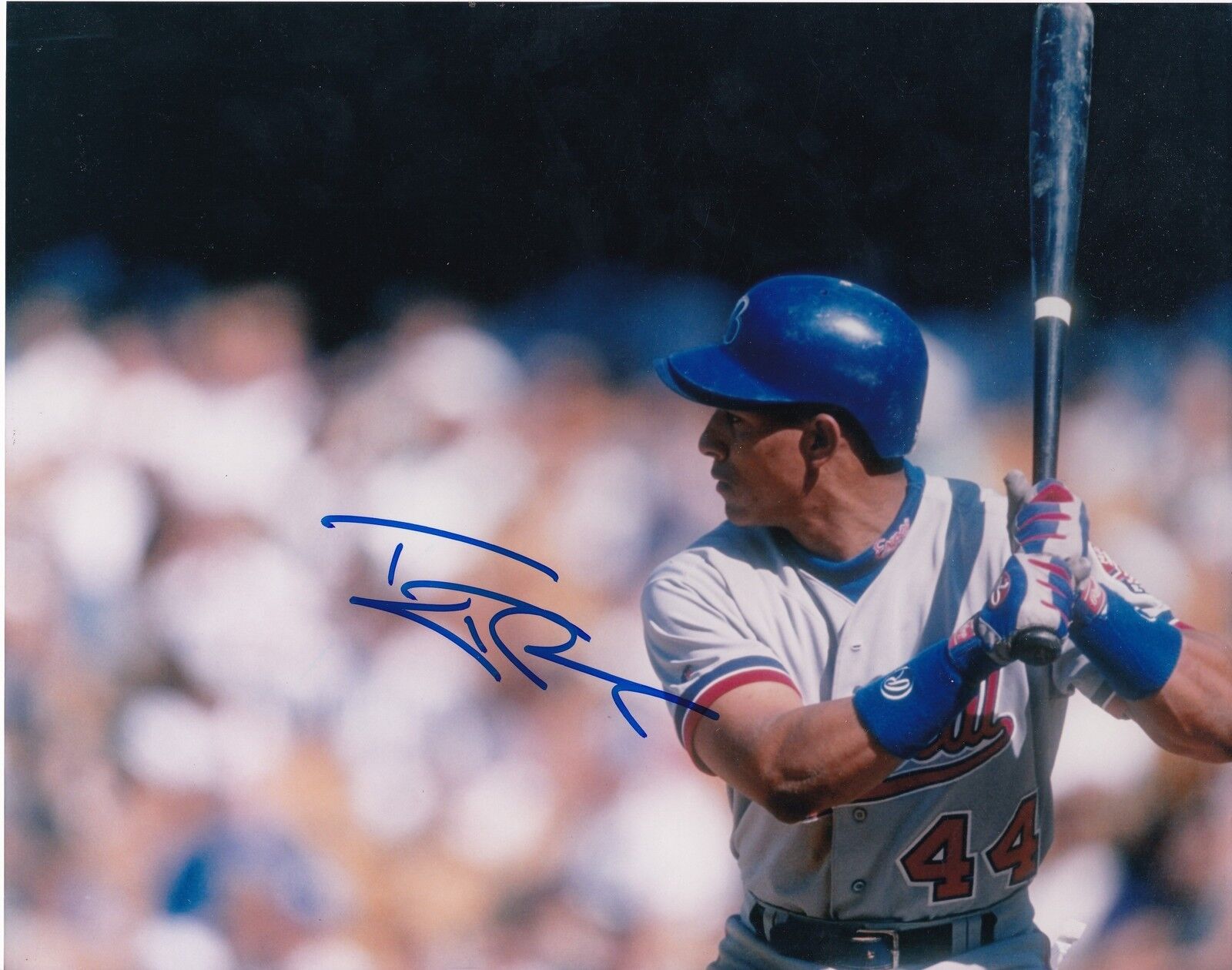 TONY TARASCO MONTREAL EXPOS ACTION SIGNED 8x10