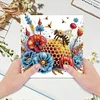 6Pcs Diamond Painting Bee Flower Greeting Cards Congratulations Cards & Gifts
