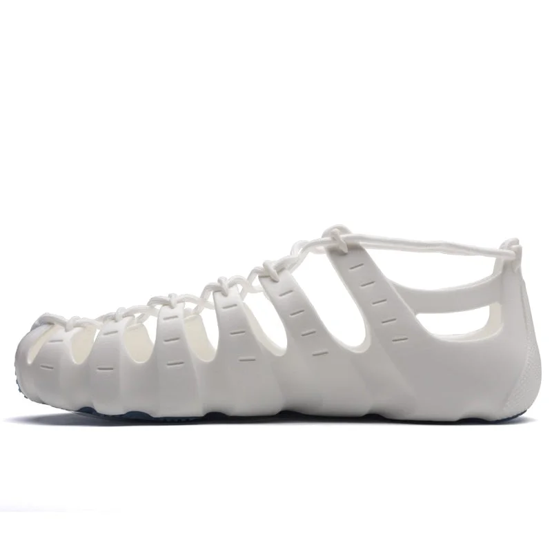 ONEMIX summer shoes Men Women Casual Shoes Rome Style Outdoor Beach Sandals Wading Upstream Footwear Ultralight Lace-up Slippers