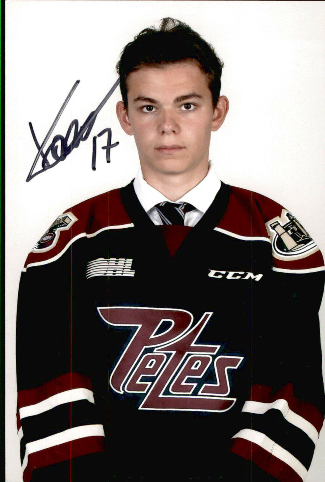 Pavel Gogolev SIGNED 4x6 Photo Poster painting PETERBOROUGH PETES / NHL DRAFT 2018 #2