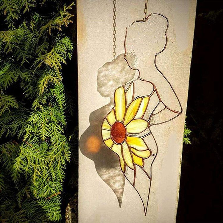 Pregnancy Mother Stained Glass Ornament