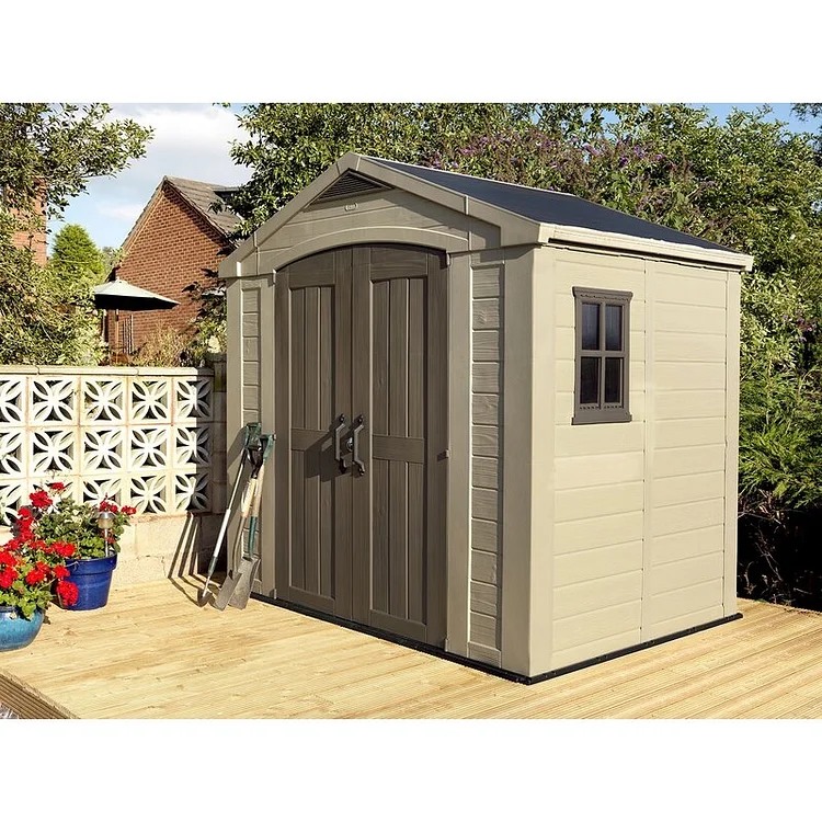 Factor 8 ft. W x 6 ft. D Plastic Storage Shed