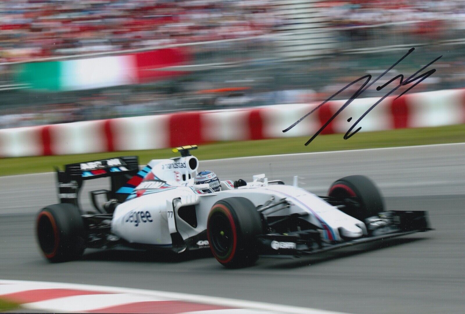 Valtteri Bottas Hand Signed 12x8 Photo Poster painting F1 Autograph Williams Martini Racing