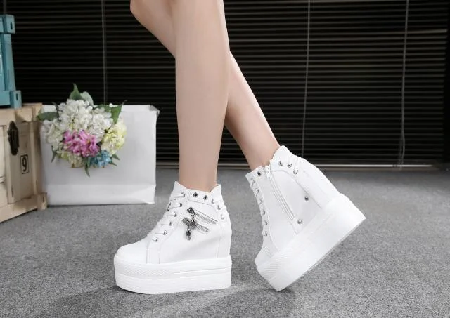 NEW Brand Hidden Heels Platform Sneakers Women Breathable Air Wedge Sock Shoes Woman Casual Ladies Boots Zapatos Mujer 2022 W05