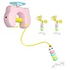Interactive Cat Hanging Toys USB Charging Self-Play Pet Chase Toy Swing Feather Auto-Rebound Cat-Teasing Tool for Relieve Boredom Burn Energy