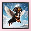 Angel Dachshund-11CT Stamped Cross Stitch 40*40cm/15.75*15.75in tapestrymarket