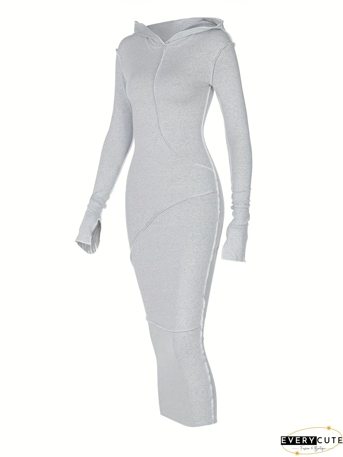 Flattering Maxi Dress with Contrasting Stitches