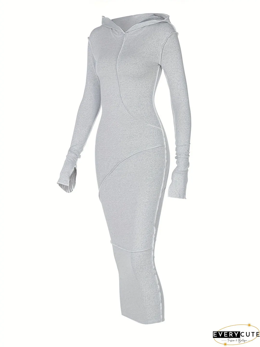 Flattering Maxi Dress with Contrasting Stitches