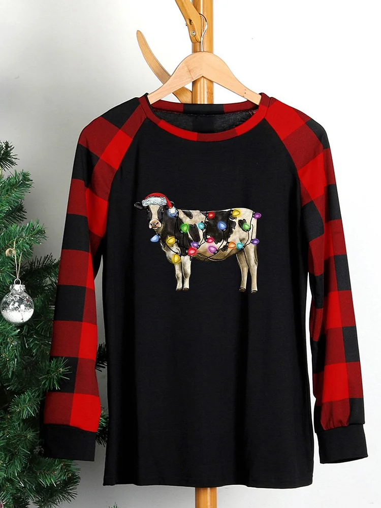 Christmas cow sweatshirt-614957-Annaletters