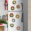 10PCS DIY Pearl Diamond Painting Christmas Fridge Magnets, Sparkling Rhinestone Refrigerator Magnet Craft Kit for Home Decor & Gifts