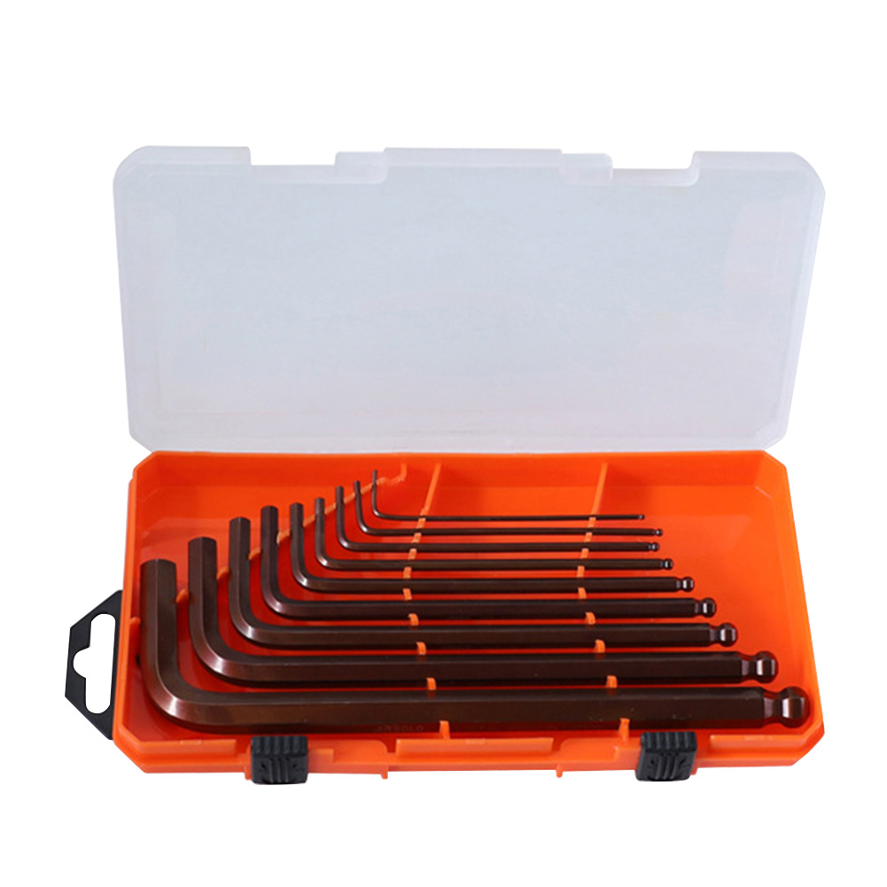 

9pcs Hex Wrench Screwdriver Allen Key Double-End L Type Flat Ball Spanner, 501 Original