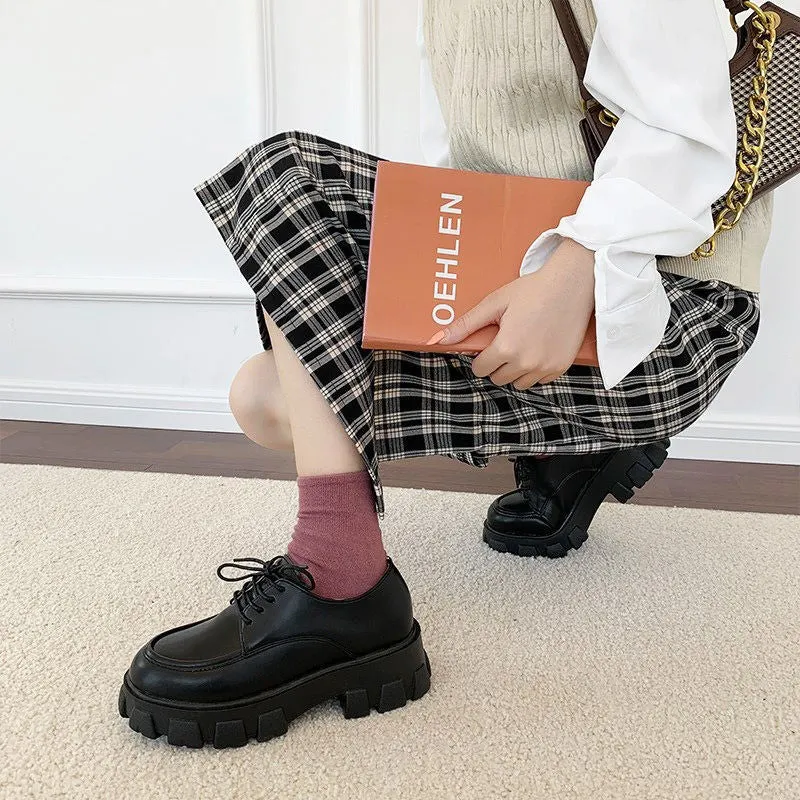 Autumn boots ladies platform shoes high heels platform sneakers black punk boots shoes De Mujer 2021 high shoes