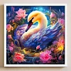 Oiseau-Plein diamant rond peinture-40 * 40cm