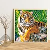 Tiger-11CT Stamped Cross Stitch-40*40cm