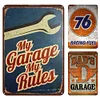 3PCS 76 Racing Fuel Garage Oil - Metal Tin Signs Set(8*12Inch/12*16Inch) - Garage