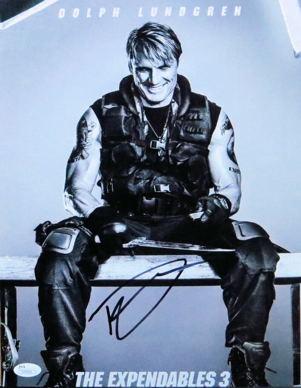 Dolph Lundgren Signed Autographed 11X14 Photo Poster painting The Expendables 3 JSA S79338