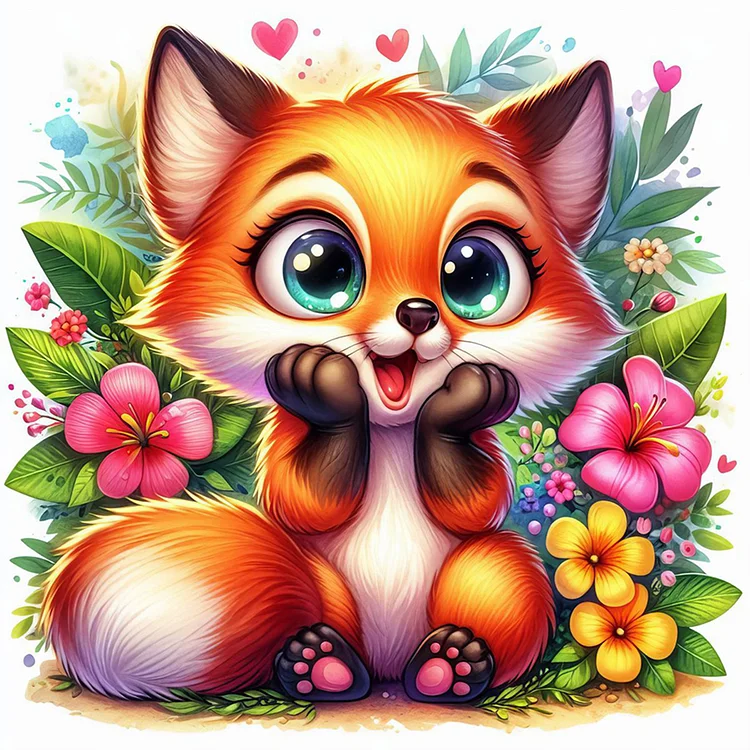 Fox - Full Round - Diamond Painting(30*30cm)