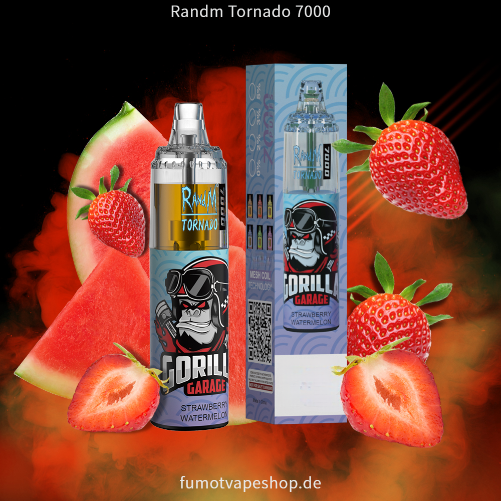 Randm Tornado 7000 ERDBEER-WASSERMELONE  fumotvapeshop