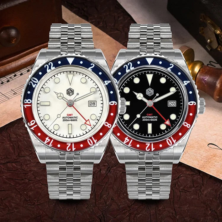 San Martin Vintage GMT Watch SN005-G4