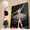DIY Pearl Painting Ballet Girl for Home Wall Decor with Frame(40*30cm)