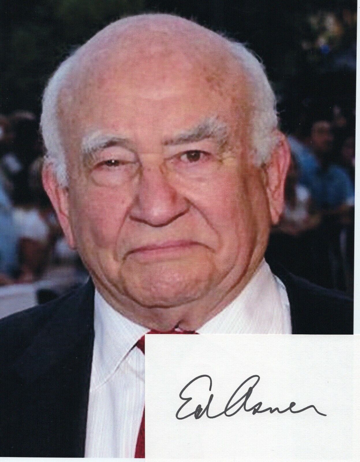 Ed Asner Autographed 3 x 5 Card and Unsigned Photo Poster painting As Pictured