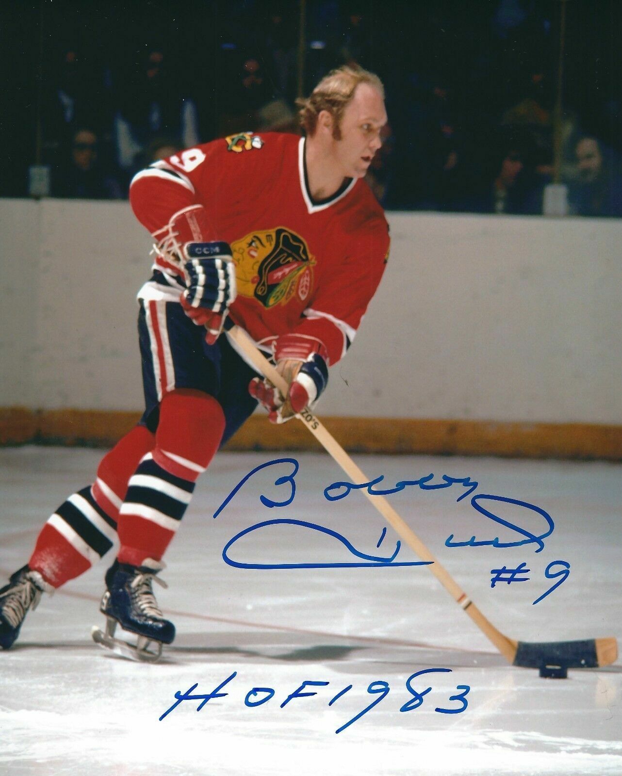 Bobby Hull HOF Autographed Signed 8x10 Photo Poster painting Blackhawks REPRINT