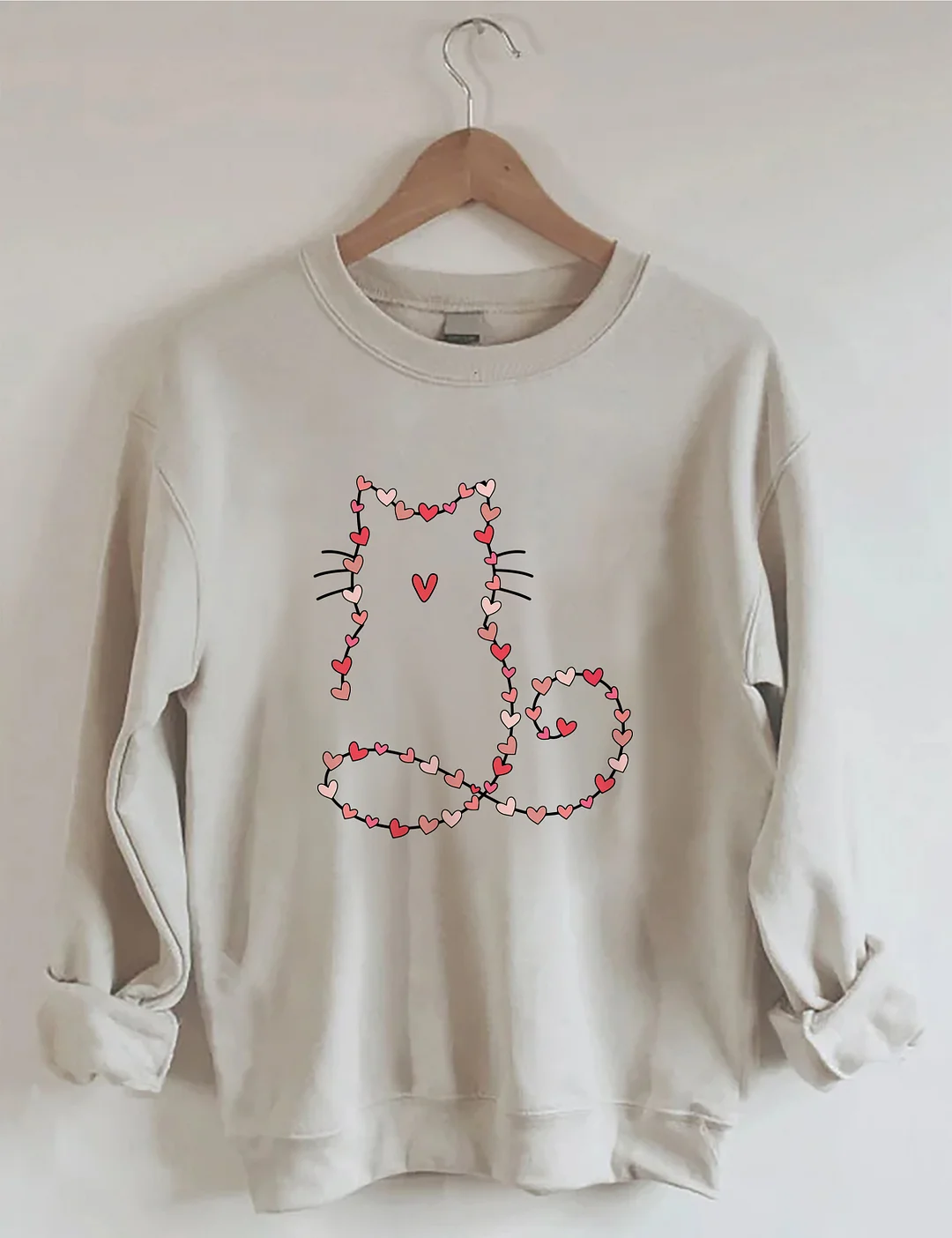 Cat Valentine Heart Sweatshirt