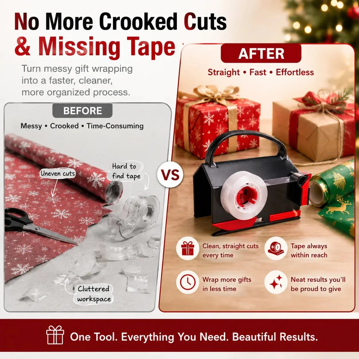 2-in-1 Wrapping Cutter Tape Dispenser 2-in-1 Wrapping Cutter Tape Dispenser