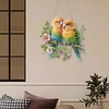 (US Only)Acrylic 2D Flat DIY Birds Hanging Diamond Art Kits Wall Door Decoration