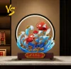 Fortune Two Magikarp Playing in Water with LED - Pokemon Resin Statue - VS Studios
