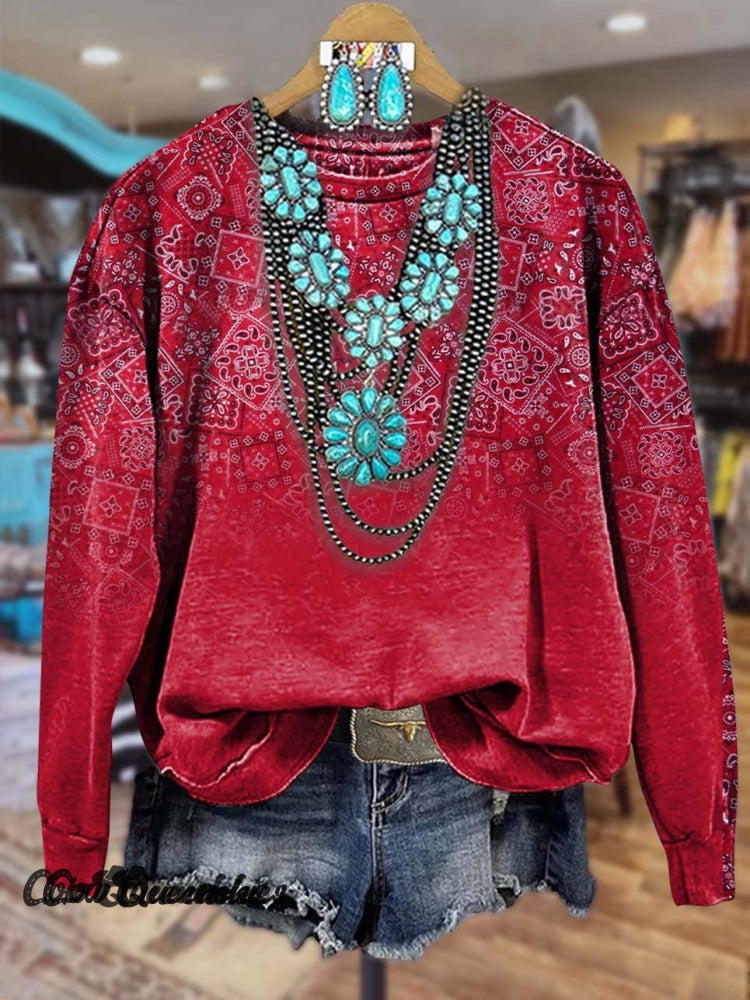 Paisley Casual Sweatshirt Multicolor / S