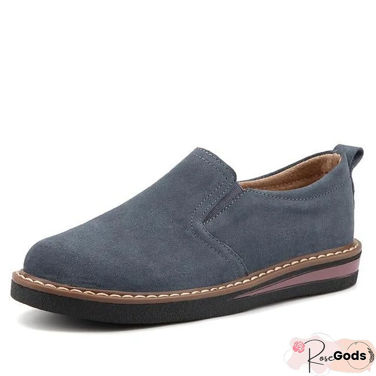 Women Moccasins Flats Genuine Leather Slip On Suede Loafers Shoes