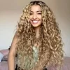 Brazilian Virgin Long Curly Wavy Lace Front Wigs