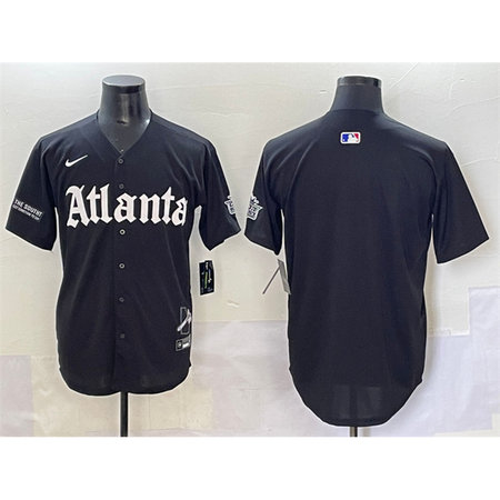 Men's Atlanta Braves Black Gothic South x Outkast Edition Vapor Limited Stitched Baseball Jersey