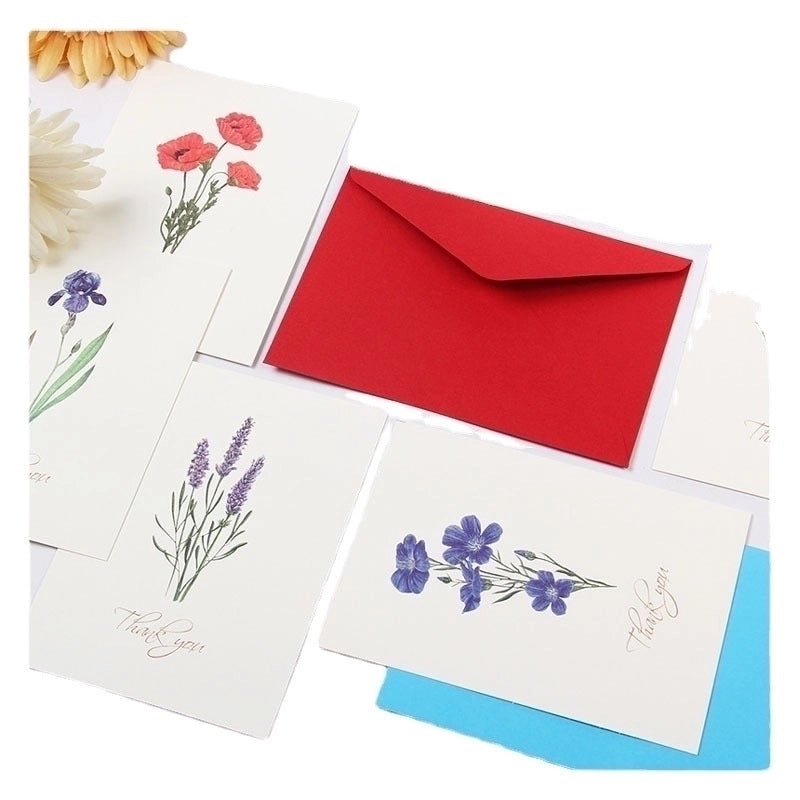 Valentine's Day Minimalist Flower Paper Daily Date Festival Card