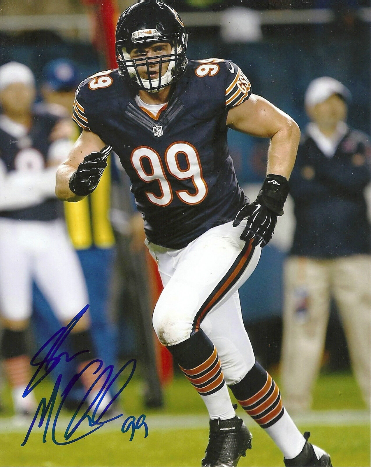 SHEA MCCLELLIN 'CHICAGO BEARS' SIGNED 8X10 PICTURE *COA 1