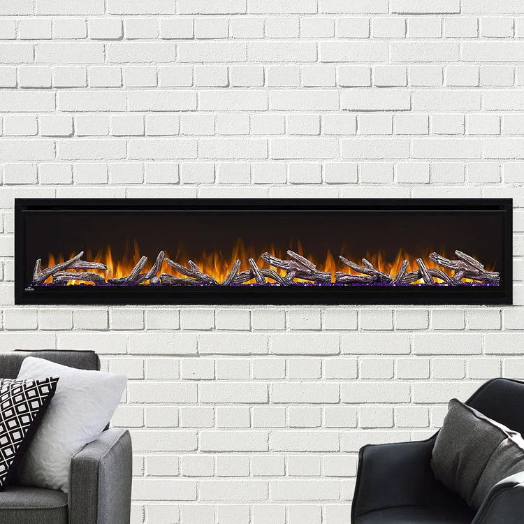 Napoleon Alluravision 74'' Deep Wall Mount / Recessed Linear Electric Fireplace