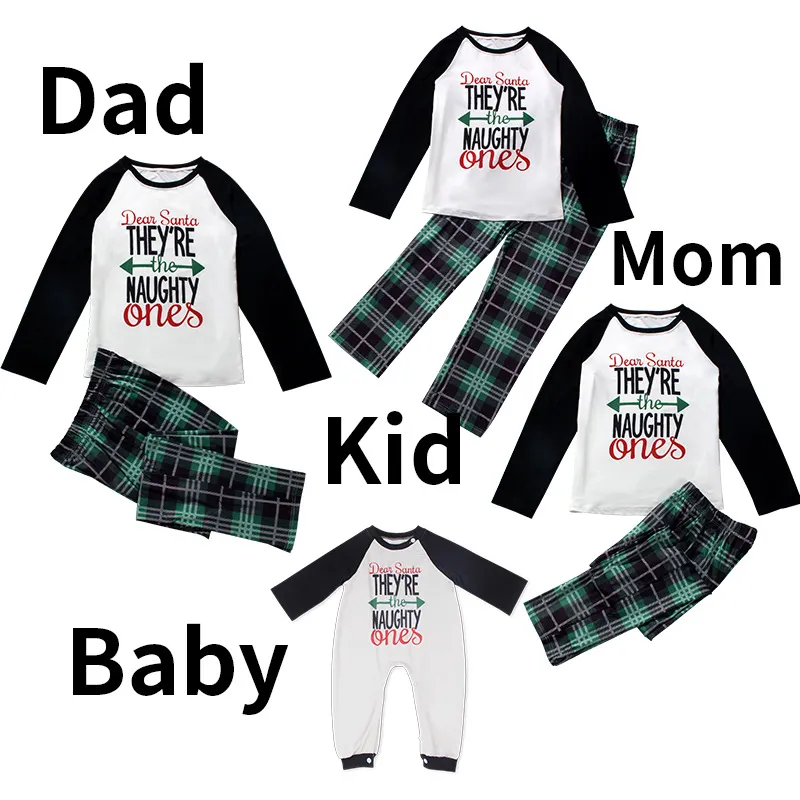 Christmas Print Home Wear Pajamas Casual Parent-child Suit