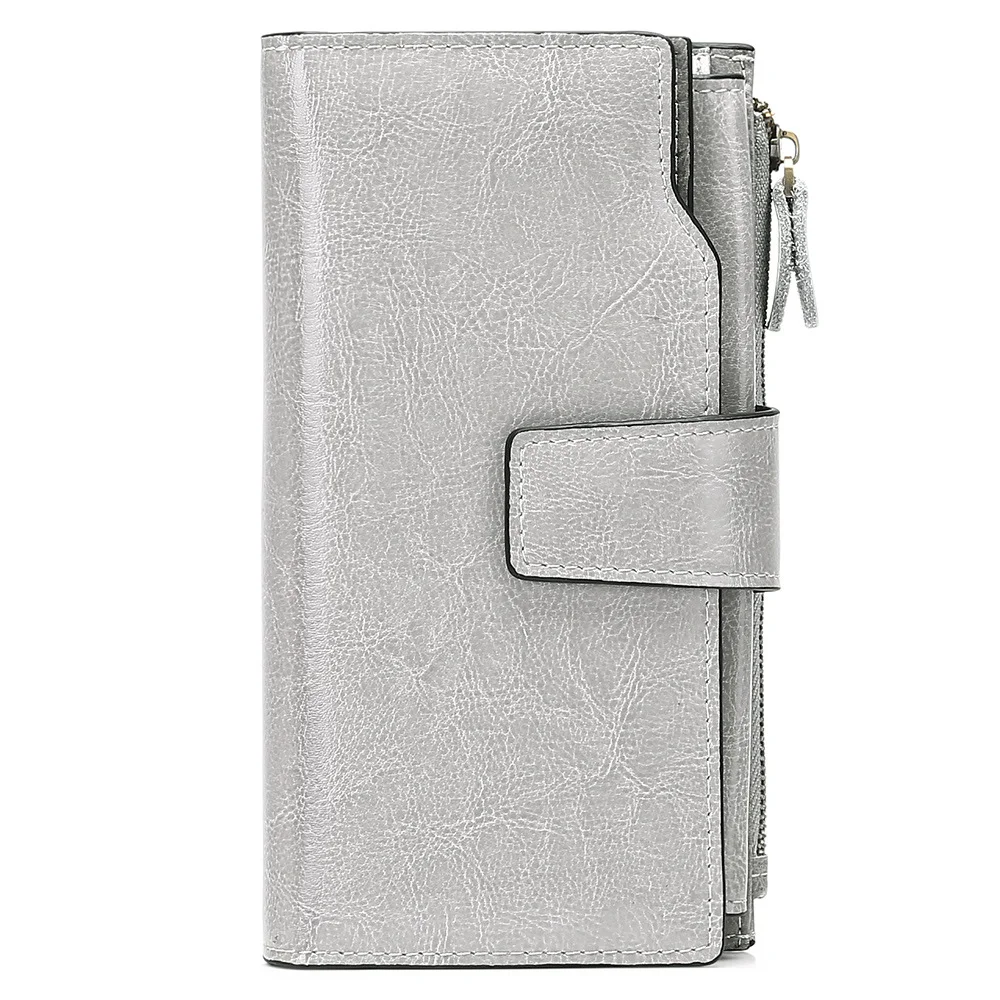 Leather Anti-theft Brush Ladies Wallet Long