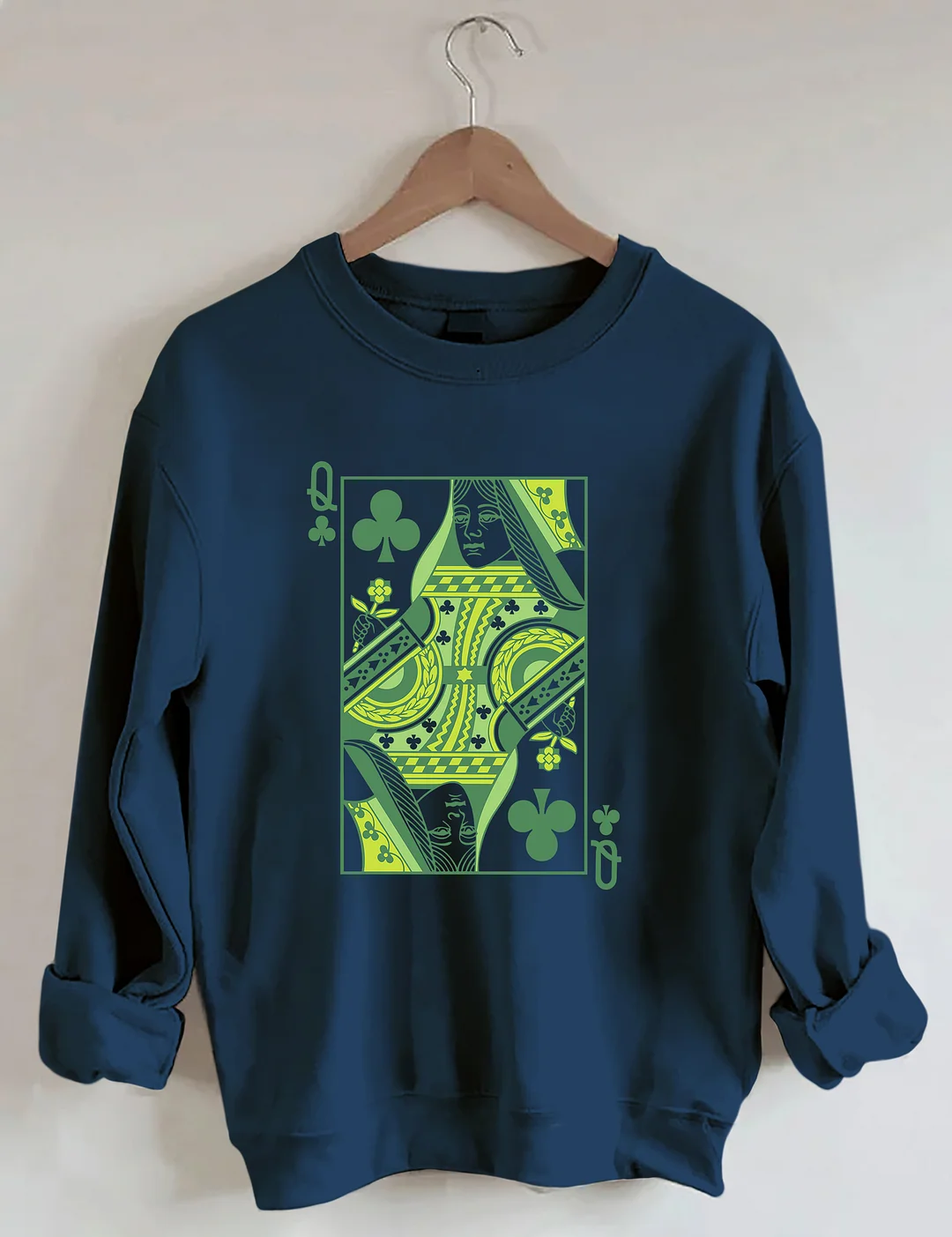 Queen Of Clubs St. Patrick's Day Sweatshirt 