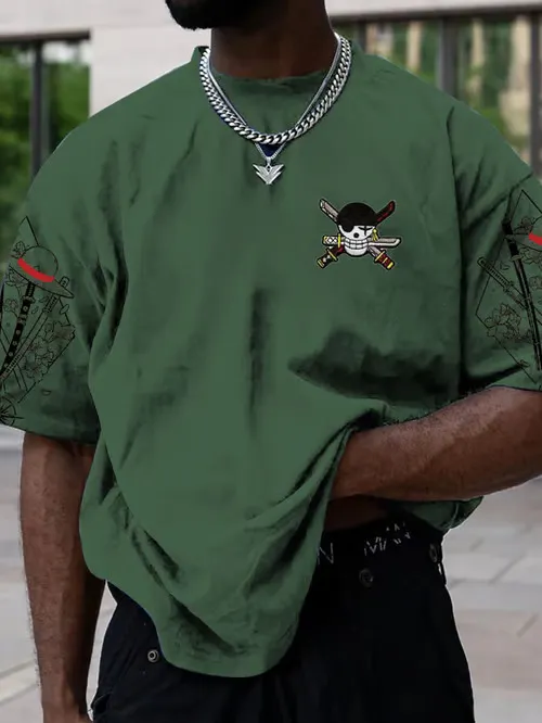 Men's Fashion One Piece Zoro T-shirt-1