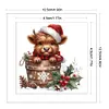 12pcs Christmas Yak-11CT Stamped Cross Stitch Set 12.5*12.5cm/4.92*4.92in tapestrymarket