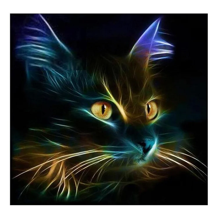 Cat Room Round Drill Diamond Painting 30X30CM(Canvas) gbfke