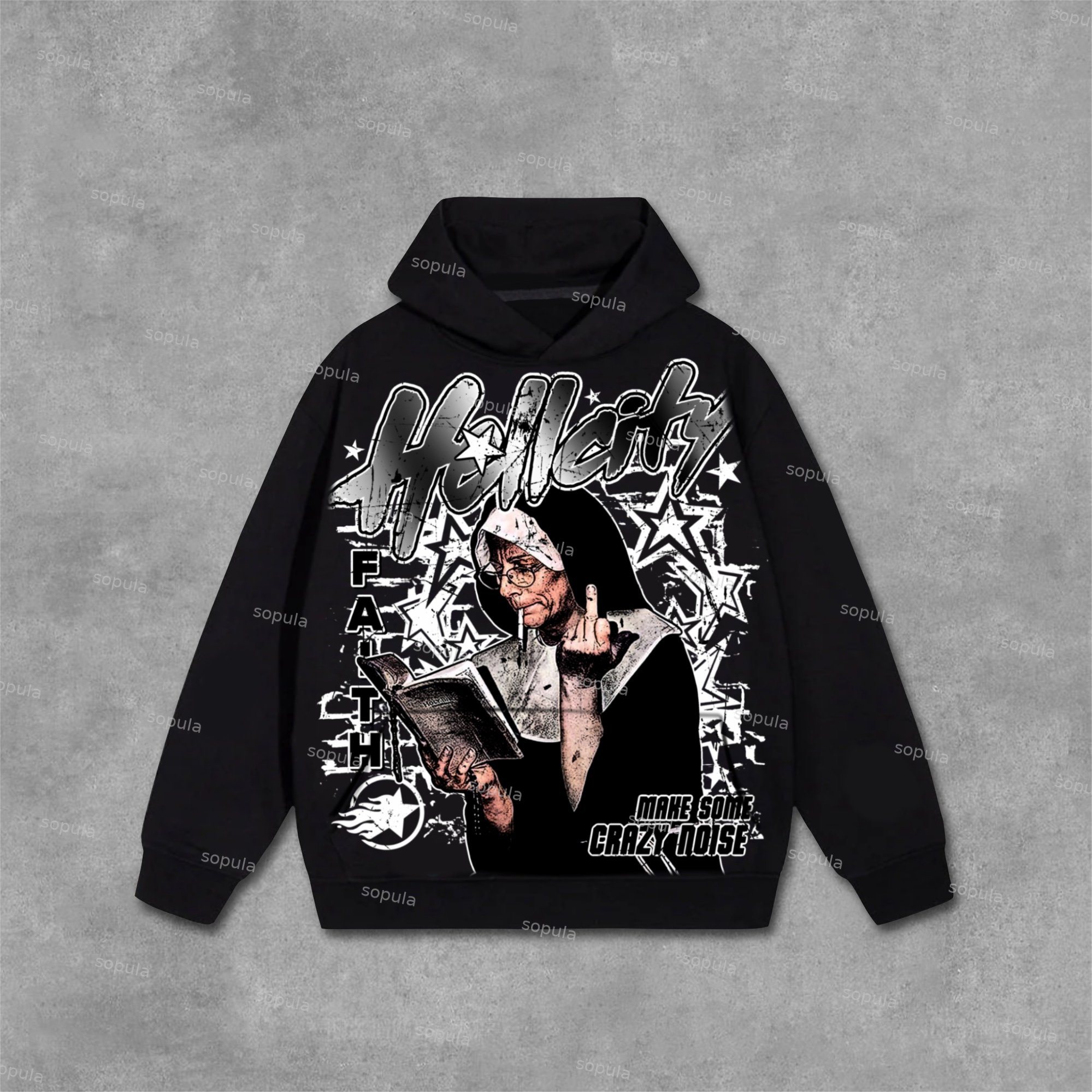 Hellcity - New Printed Pattern Design Print Hoodie Sweatshirt - Sopula｜Premium Graphic Tees & Graphic Clothing