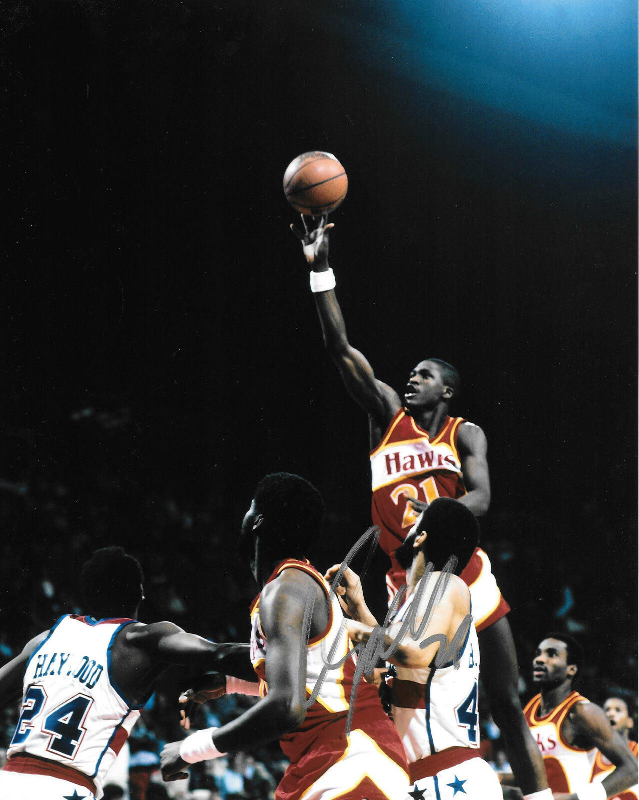 GFA Atlanta Hawks * DOMINIQUE WILKINS * Signed 8x10 Photo Poster painting AD1 COA