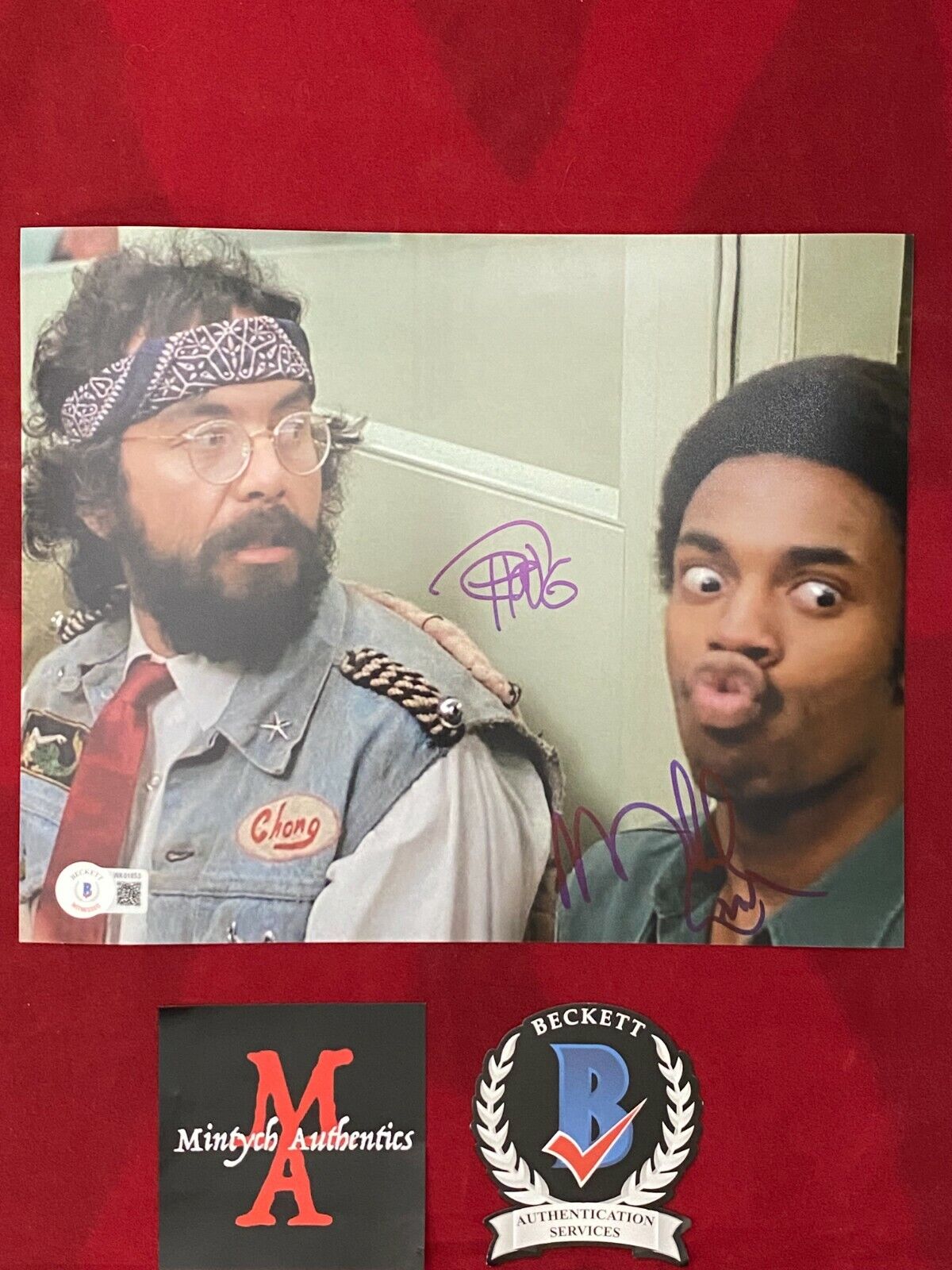 MICHAEL WINSLOW & TOMMY CHONG SIGNED 8x10 Photo Poster painting! CHEECH & CHONG'S NEXT MOVIE!