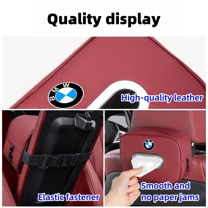 Car Multifunctional Leather Tissue Box